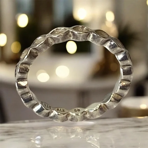 Pandora Silver Better Together Stackable Ring Size 7.5 - Picture 3 of 3